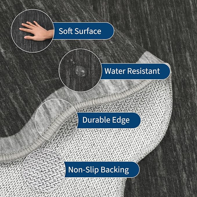 GarveeHome Scalloped Washable Rug 5x7 Area Rug - Image 3