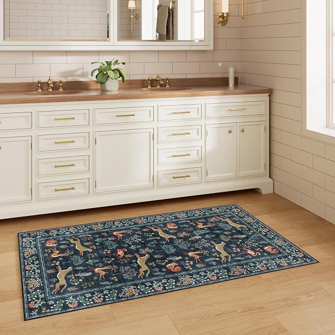 DUKINO 2x4 Rug for Entryway, Animal Washable Rug for Kitchen, Low Pile - Image 9