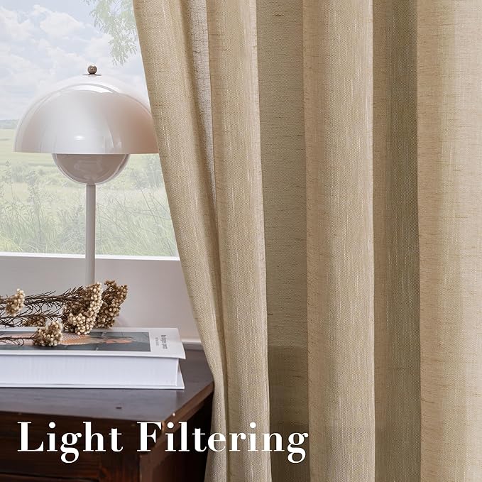Window Treatments Linen Curtain Panels Open Weave - Image 5