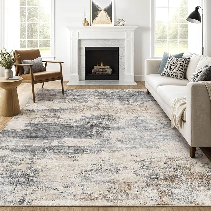 LOONGRUG 7x10 Area Rug Washable Large Neutral Modern Living Room Rugs | by LOONGRUG