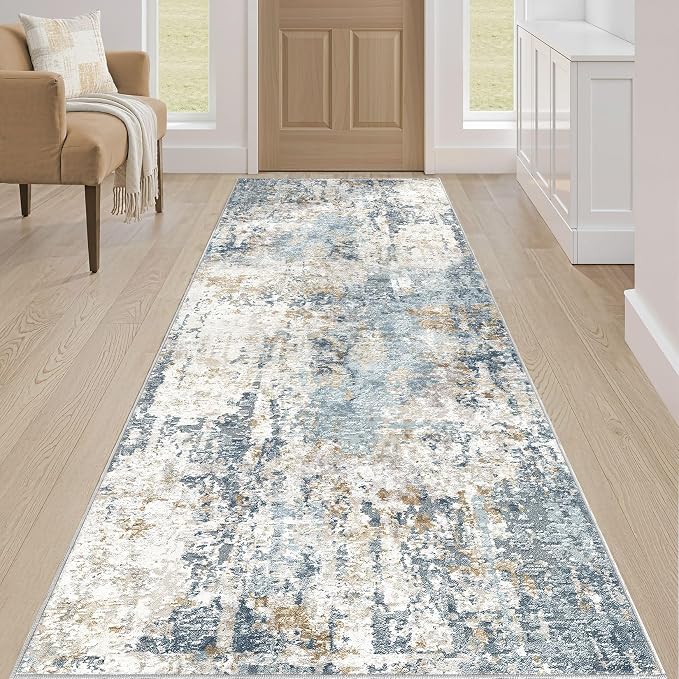 LOONGRUG Runner Rug 3x10 Washable Non-Slip Kitchen Neutral Modern Rug | - Image 4