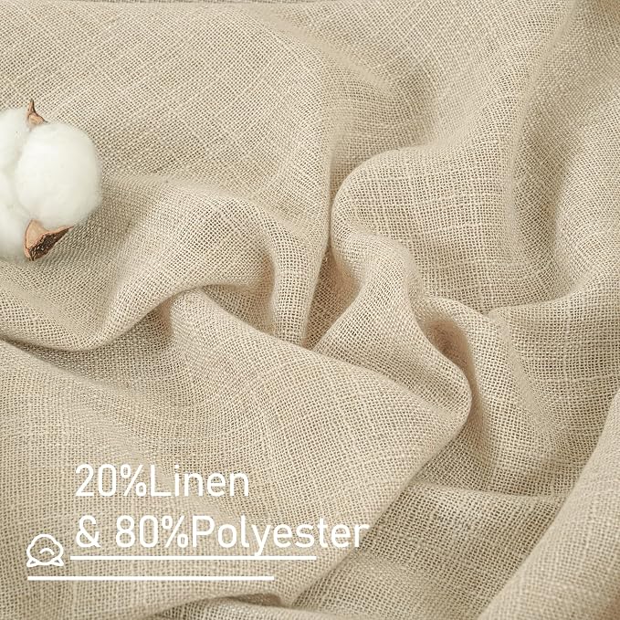 Sheer Linen Curtains 63 inches Length - Image 2