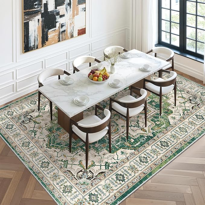 9x12 Area Rugs for Living Room, Large Washable Rug, Dining Room, Low Pile - Image 8