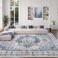 8x10 Area Rugs for Living Room, Large Washable Rug, Dining Room, Low Pile by Zesthome