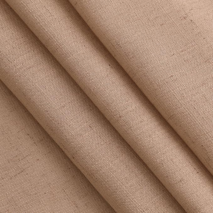 Peach Linen Curtains 90 Inch Long 2 Panels - Image 4