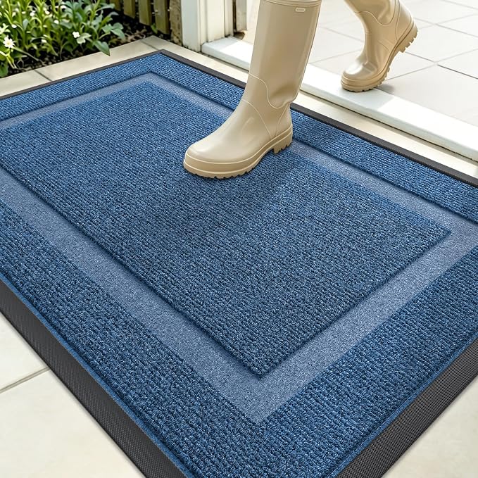 OLANLY Front Door Mat Outside 35x23, All-Season Heavy-Duty Rubber Doormat | by OLANLY