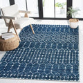 Lahome Moroccan Blue Carpet for Living Room 4x6 Area Rug Non-Slip Ultra-Thin by Lahome