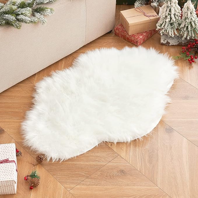MIULEE Fluffy Area Rug 2'x3' Cloud Faux Fur Sheepskin Rug - Image 8