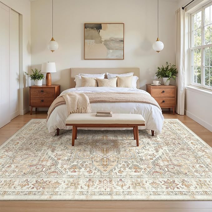 6x9 Area Rugs for Living Room, Large Washable Rug, Dining Room, Low Pile - Image 9