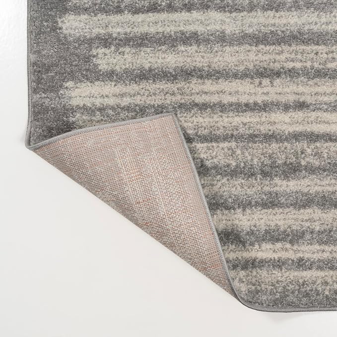JONATHAN Y Khalil Modern Berber Stripe Gray/Cream Indoor Area Rug, Contemporary - Image 9
