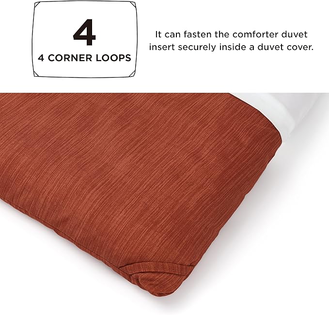 Bedsure California King Comforter Set - Burnt Orange Soft Bedding for All Seasons, Cationic Dyed Bed Set, 3 Pieces, 1 California King Size Comforter (104"x96") and 2 Pillow Shams (20"x36"+2")