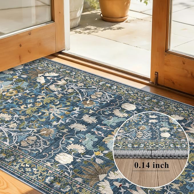 Living Room 6x8 Area Rugs: Farmhouse Washable Ultra Soft Carpet - Image 2