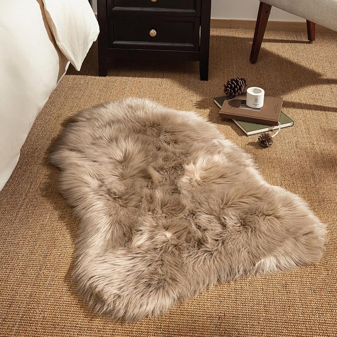 Ashler Faux Fur Rug, 2 x 3 Ft, Machine Washable | Fluffy Shaggy Rug, Ultra Soft - Image 3