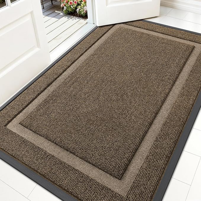 OLANLY Front Door Mat Outside 59x34, All-Season Heavy-Duty Rubber Doormat | by OLANLY