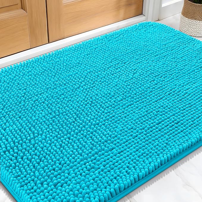 OLANLY Dog Door Mat for Muddy Paws 32x20, Super Absorbent Chenille Mud Mat | by OLANLY