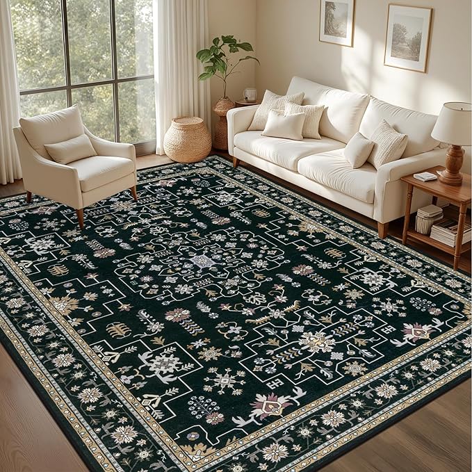 10x14 Area Rugs Living Room: Washable Vintage Rug - Image 2