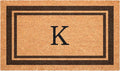 Calloway Mills 152982436K Brown Border 24" x 36" Monogram Doormat by Callowaymills