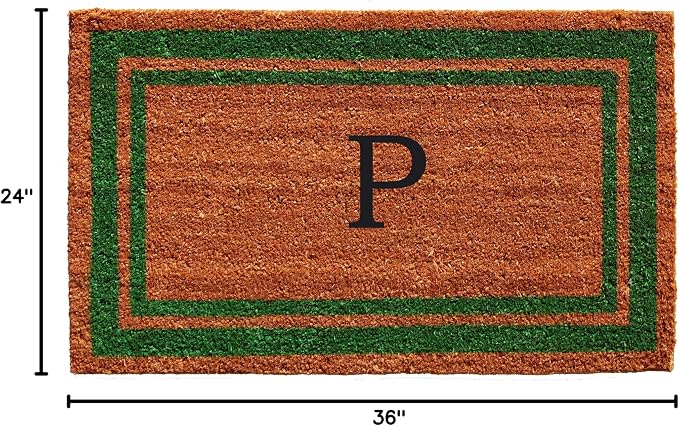 Calloway Mills Green Border 24" x 36" Monogram Doormat - Image 2
