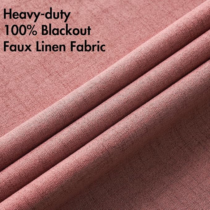 MIULEE 100% Blackout Linen Curtains - Image 5