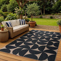 Lahome Semi Circle Easy Jute 5x7 Outdoor Rug, Geometric Washable Area Rug | by Lahome