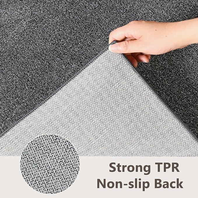 2x6 Black/White Runner Rug Washable Non-Slip - Image 5