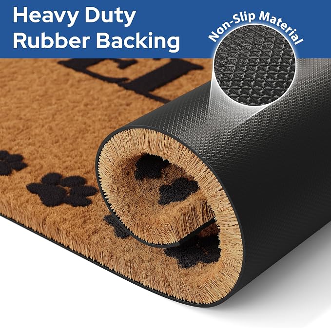 Barnyard Designs Natural Coco Coir Non-Slip Doormat | Heavy-Duty Welcome Mat - Image 5