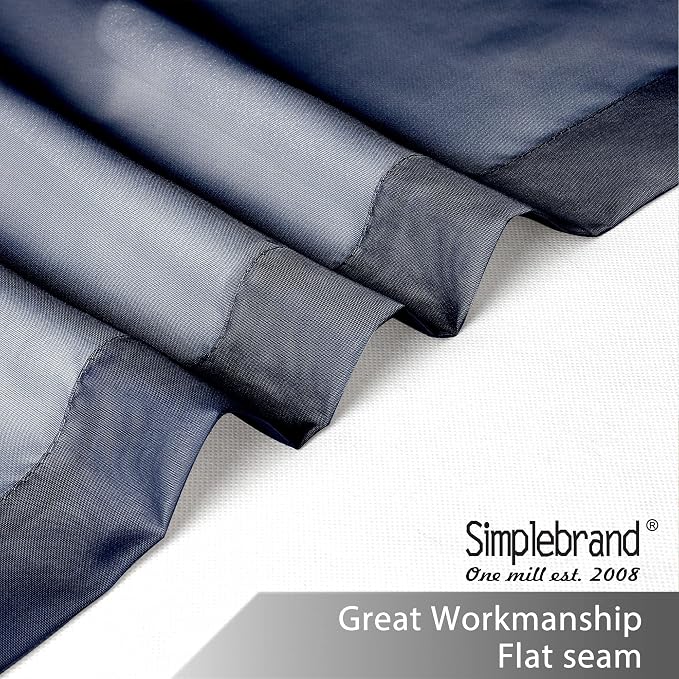 Simplebrand Navy Tier Curtains for Kitchen 24 Inches Long 2 Panels Set - Image 5
