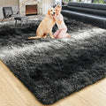 4x6 Black and White Fluffy Soft Area Rug Non-Slip by ModernHomeDecor
