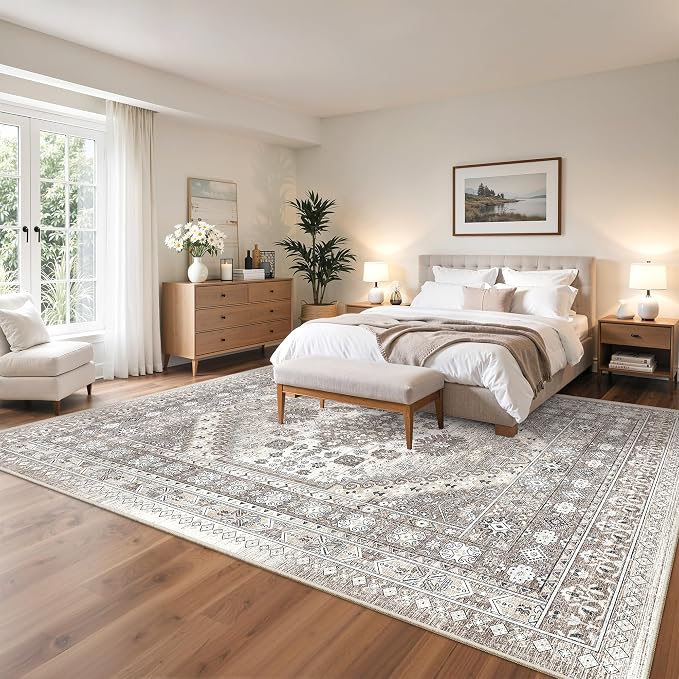 10x14 Area Rugs for Living Room, Large Washable Rug, Dining Room, Low Pile - Image 9