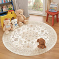 Round Rug 6ft, Circle Rug for Dining Room Table, Dining Room, Nursery Room by Zesthome