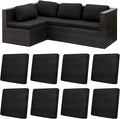 8Pcs Patio Cushion Covers, Outdoor Stretch Cushion Covers, Washable | Stretch by Unknown