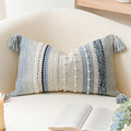 Decorative Lumbar Throw Pillow Cover 12x20 Coastal Blue Accent Cushion by BlissBlush
