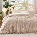 Bedsure King Comforter Set - Warm Tan Comforter, Boho Tufted Shabby Chic Bedding for Kids, 3 Pieces Vintage Farmhouse Bed Set for All Seasons, Fluffy Soft Bedding with 2 Pillow Shams