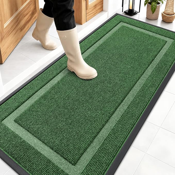 OLANLY Front Door Mat Outside 59x23, All-Season Heavy-Duty Rubber Doormat | by OLANLY