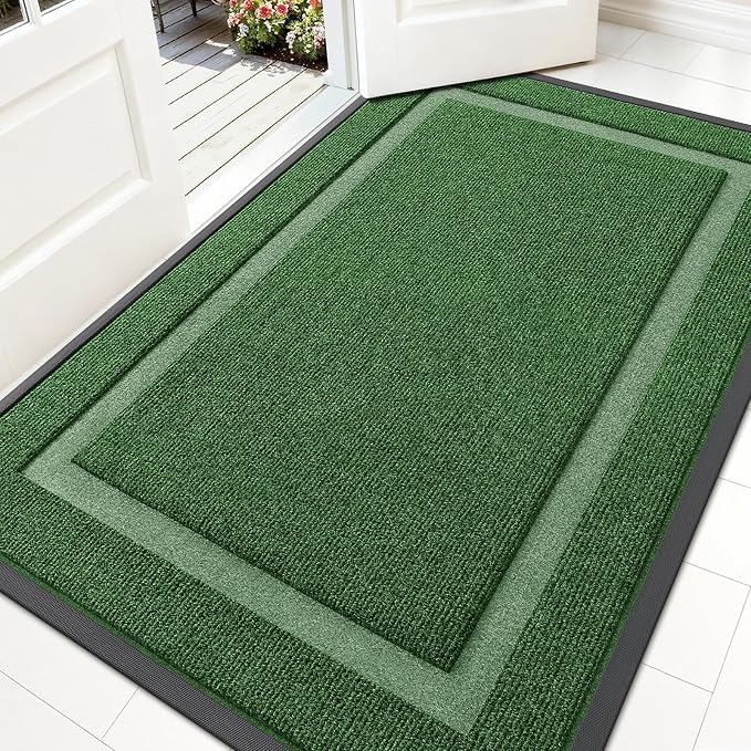 OLANLY Front Door Mat Outside 59x34, All-Season Heavy-Duty Rubber Doormat | by OLANLY