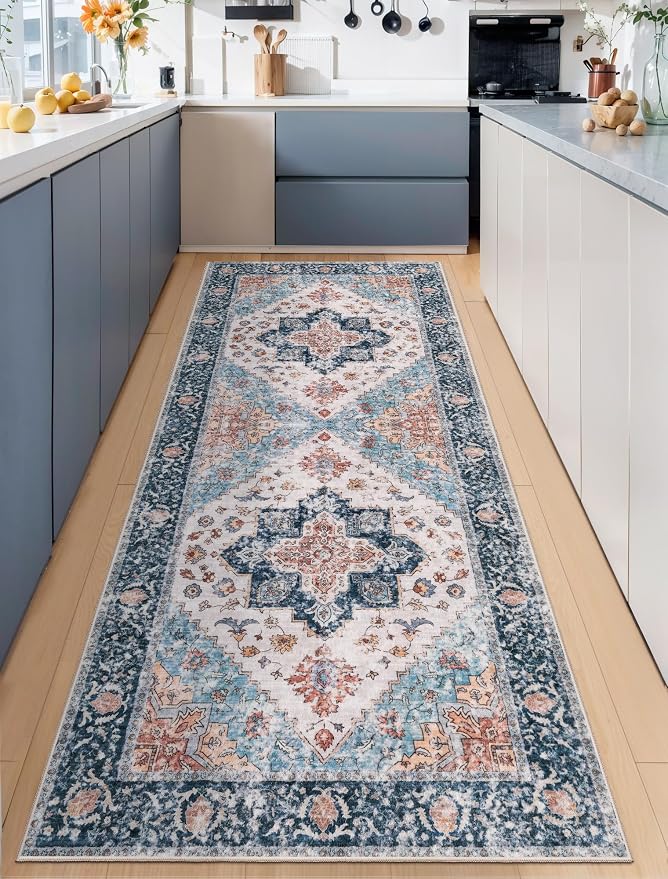 SERISSA 2x6 Washable Non Slip Boho Runner Rug by SERISSAHomeDecorCollection