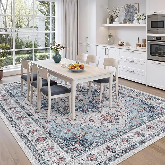 9x12 Area Rugs for Living Room, Large Washable Rug, Dining Room, Low Pile - Image 8