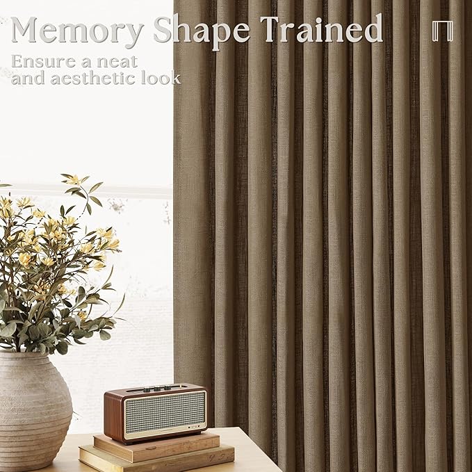 Extra Wide 84 Inch Long Pleated Curtains 70 Inch Wide Dutch Cocoa | Pinch Pleat - Image 3