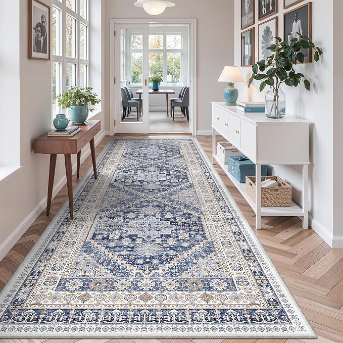 4x12 Runner Rug Non Slip, Washable Hallway Runner Rug, Nursery Room, Soft - Image 4
