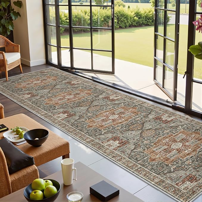 Kitchen Runner Rug Non Slip Washable Rugs 2.5x10, Carpet Runner by Restydon