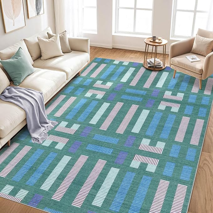 cotiled Boho 8x10 Area Rugs for Living Room: Large Moroccan Washable Rug | - Image 6