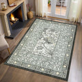 GarveeHome Provence Fog 3x5 Rug Washable Non-Slip Low-Pile Indoor Rugs by GarveeHome