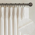 Natural Pinch Pleated Linen Semi Sheer 84 Inch Curtains 2 Panels | Pinch Pleat by Twodrapes