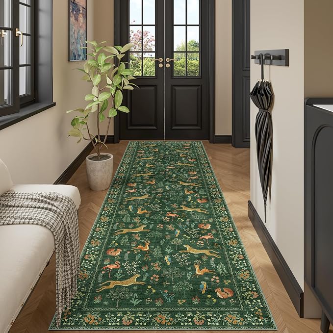 DUKINO 3x10 Washable Runner Rug, Non Slip Animal Rug - Image 3