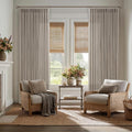 Dark Taupe Flax Linen Light Filter Pinch Pleated Curtains 100 Inches Long | 100 by Twodrapes