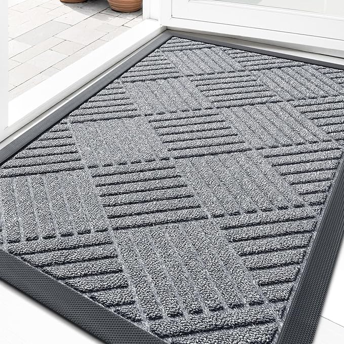 OLANLY Front Door Mat Outside Entrance 33x21, Waterproof Heavy-Duty Doormat | by OLANLY