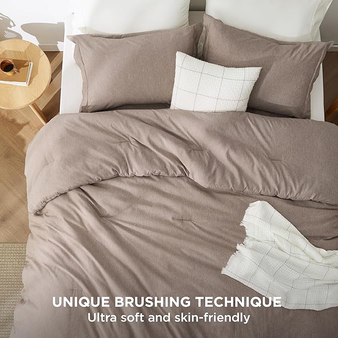 Bedsure California King Comforter Set - Khaki Soft Bedding for All Seasons, Cationic Dyed Bed Set, 3 Pieces, 1 California King Size Comforter (104"x96") and 2 Pillow Shams (20"x36"+2")