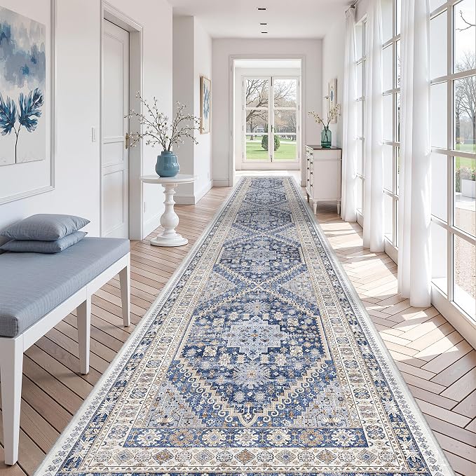 3x18 Runner Rug Non Slip, Washable Hallway Runner Rug, Living Room, Dining Room by Zesthome