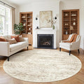 9ft Round Rug, Large Circle Rug by Restydon