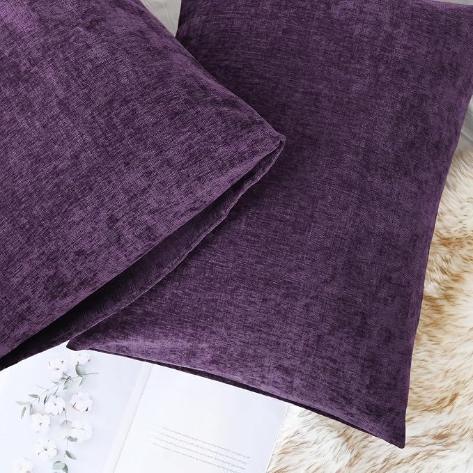 CaliTime Decorative Standard Throw Pillow Covers 26 X 20 Inches Plum Purple | - Image 6